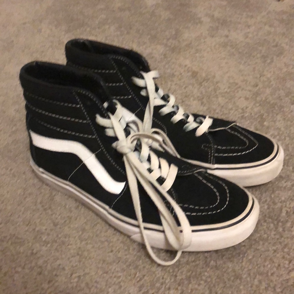 Newer Vans Black and White Sk8 Highs